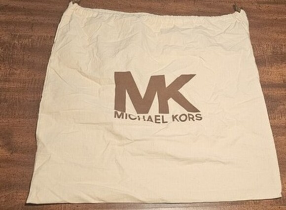 Michael Kors Handbags - Michael Kors Dust Bag Cover 21x21 Ivory MK Brown Logo XL Excellent Condition